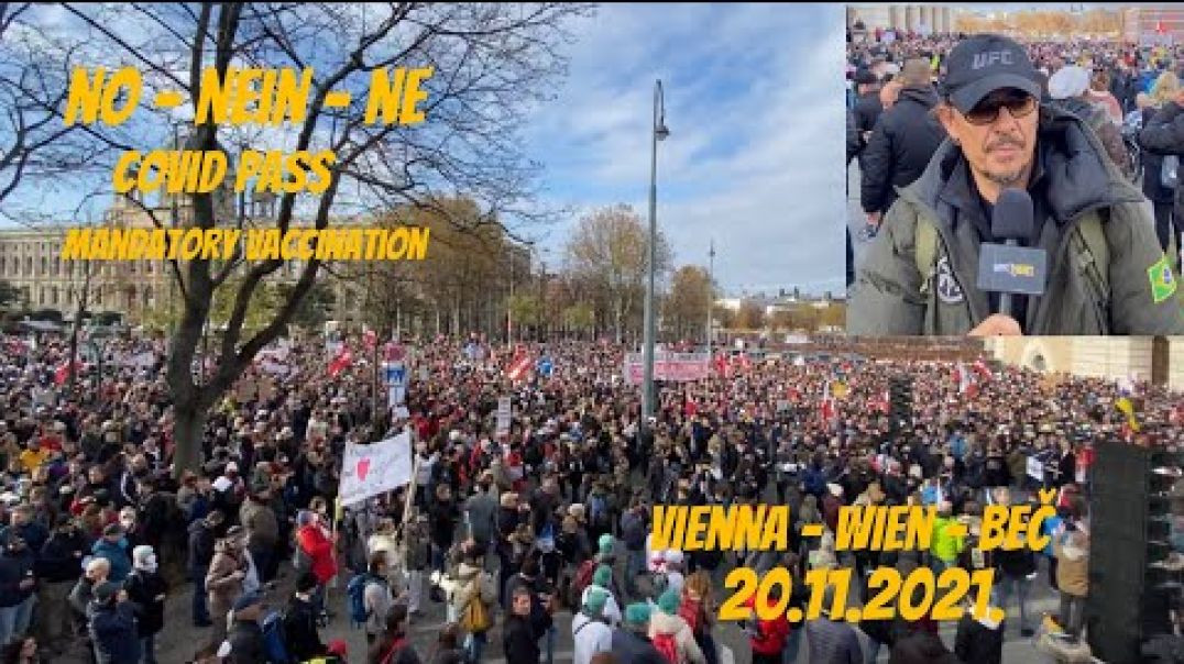 ANTI Corona PROTEST Vienna, Wien 2021 - NO to pass and mandatory vaccine