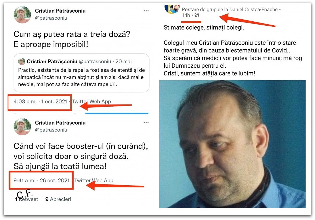 Să ne rugăm pentru ziaristul Newsweek.ro Cristian Pătrășconiu, aflat în stare gravă după a treia doză de vaccin - booster, aparent infectat cu Covid | ActiveNews