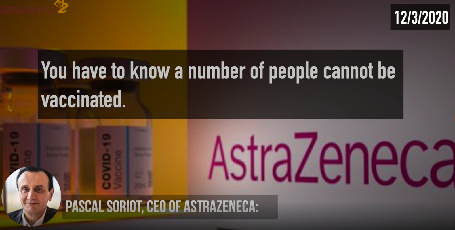 PERSOANELE IMUNOCOMPROMISE NU POT FI VACCINATE, afirma directorul executiv al companiei AstraZeneca într-o înregistrare scursă către Project Veritas. OMS și agențiile de sănătate le recomandă acestora 3 doze | ActiveNews