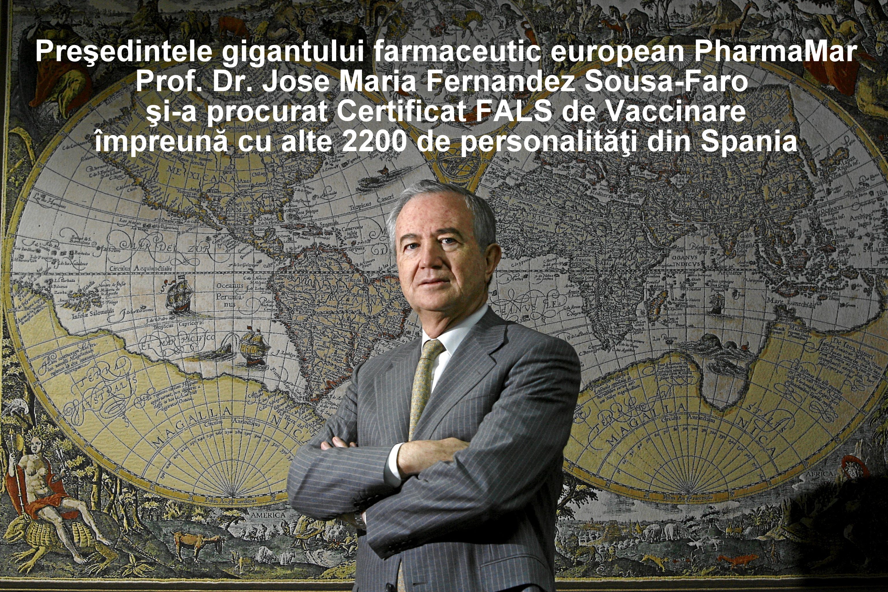 SCANDAL URIAȘ ÎN SPANIA: 2200 de personalități, între care președintele gigantului farmaceutic european PharmaMar, sportivi, cântăreți, actori, medici și infractori și-au procurat CERTIFICATE DE VACCINARE FALSE | ActiveNews