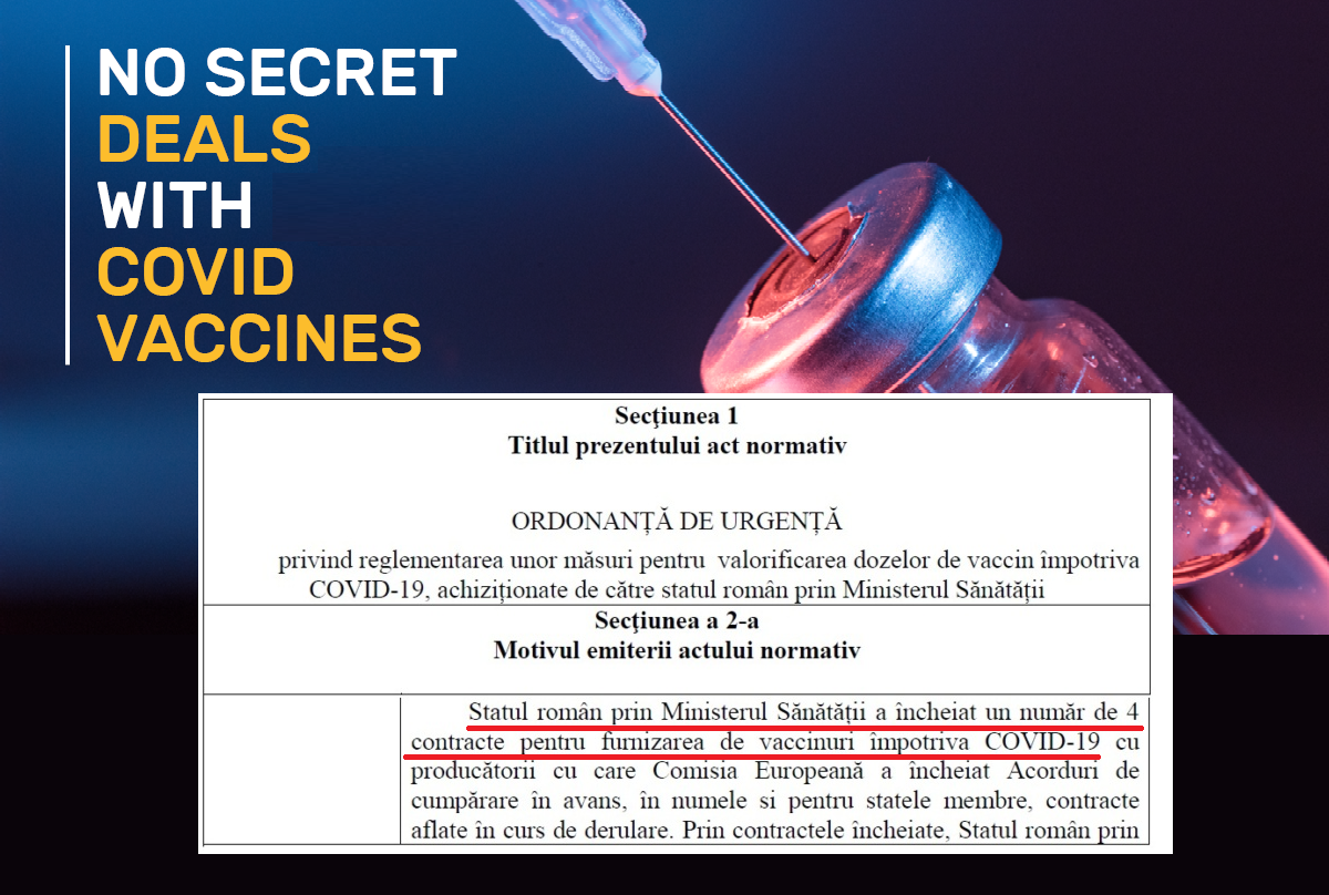 INCREDIBIL. Ministerul Sănătății susține că NU DEȚINE contractele de VACCINURI COVID și că, oricum, „SUNT SECRETE”. O organizație a sesizat DNA. ActiveNews este singura publicație din România care a publicat CONTRACTELE SECRETE | ActiveNews