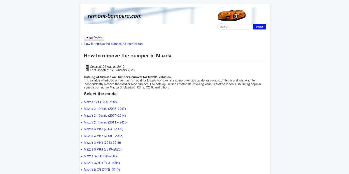 Remove the bumper in Mazda