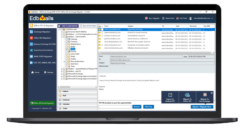 Office 365 to Office 365 Migration | EdbMails